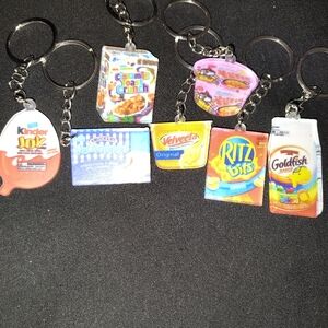 Assorted Miniature Food Keychains